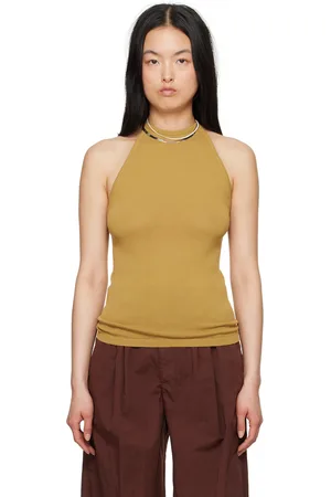 LEMAIRE Yellow Halter Tank Top