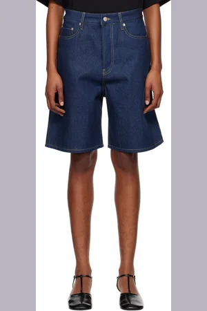 STUDIO NICHOLSON Indigo Bode Denim Shorts