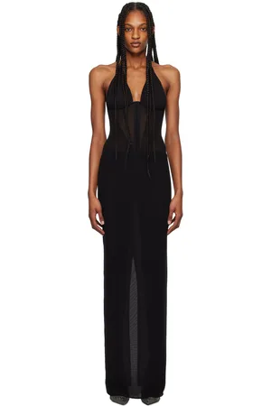 Monot Black Paneled Maxi Dress
