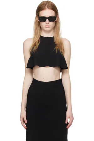 Ami Black Cropped Tank Top