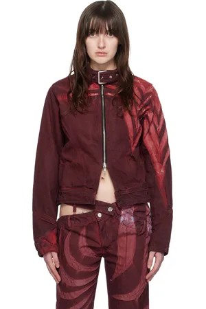 Masha Popova SSENSE Exclusive Red Denim Jacket