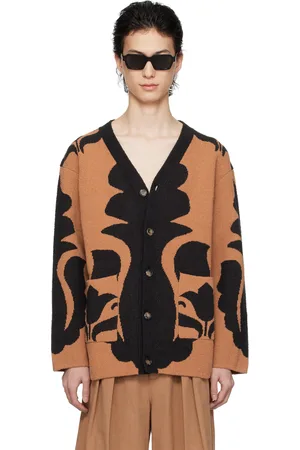 Nanushka Brown & Black Boan Cardigan