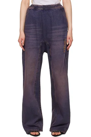 Y / PROJECT Navy & Pink Souffle Jeans