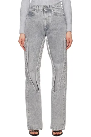 Y / PROJECT Gray Snap Off Jeans