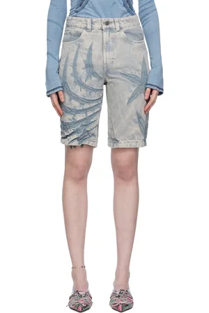 Masha Popova SSENSE Exclusive Blue Denim Shorts