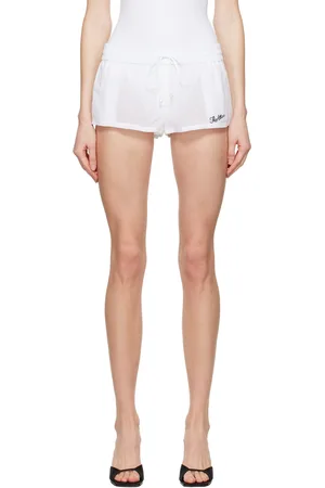 The Attico White Drawstring Shorts