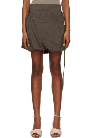 OTTOLINGER Brown Draped Suit Miniskirt