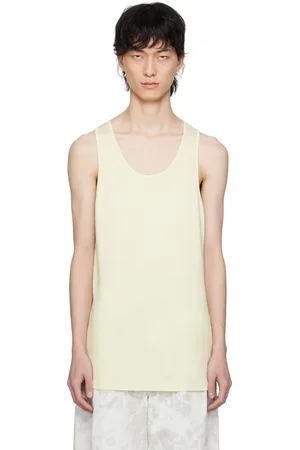 LEMAIRE Yellow Scoop Neck Tank Top