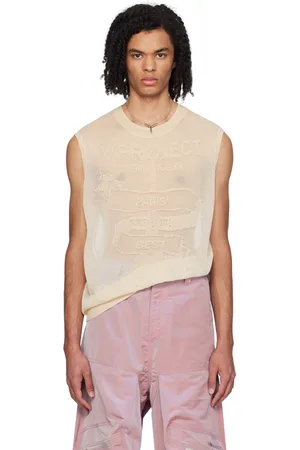 Y / PROJECT Beige Jacquard Tank Top