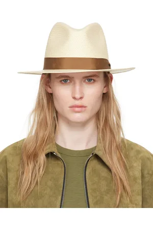 RAG&BONE Beige Straw Panama Hat