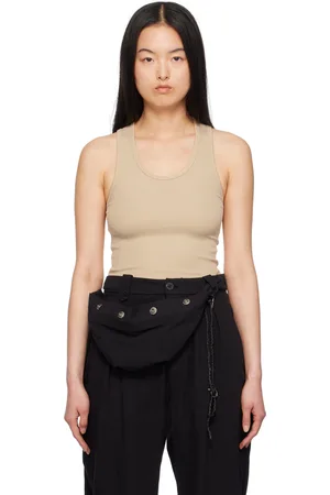 WARDROBE.NYC Beige Ribbed Tank Top