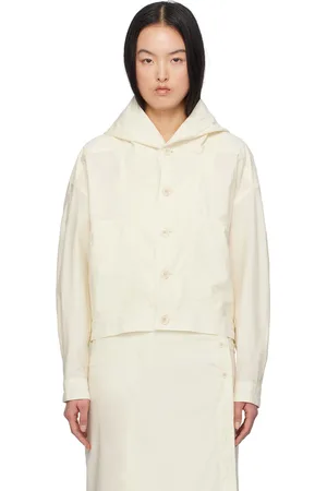 LEMAIRE Off-White Hooded Bomber Jacket