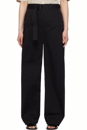 LEMAIRE Black Twisted Trousers