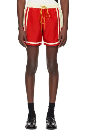 Rhude Red & Off-White Moonlight Shorts