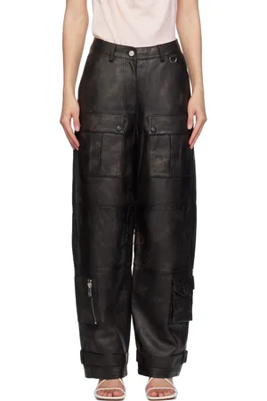 REMAIN Birger Christensen SSENSE Exclusive Brown Leather Pants