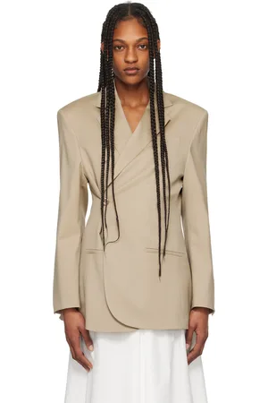 Rohe Beige Overlap Blazer