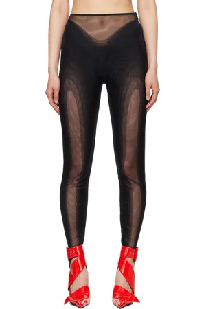 MUGLER Black Illusion Leggings