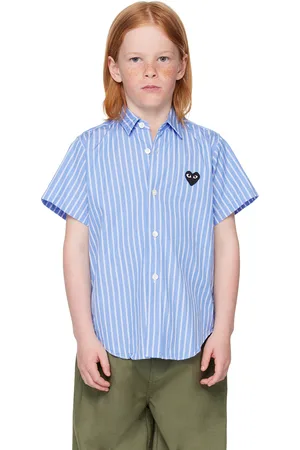 Comme des Garçons Kids Blue Striped Shirt