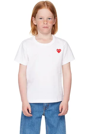 Comme des Garçons Kids White Emblem T-Shirt