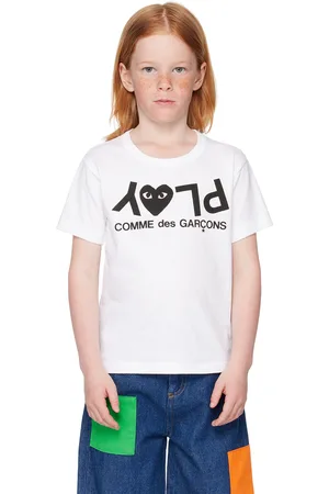 Comme des Garçons Kids White Printed T-Shirt