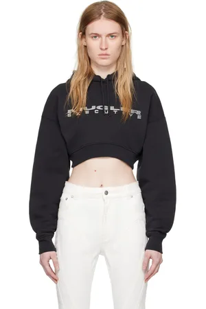 MUGLER Black Bonded Hoodie