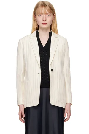 Max Mara White Striped Blazer