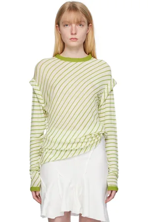 Talia Byre Green & White Striped Long Sleeve T-Shirt