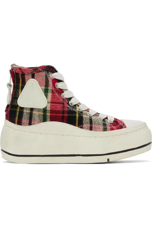 R13 SSENSE Exclusive Red & Green Kurt High Top Sneakers