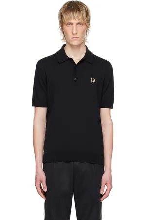 Fred Perry Black Embroidered Polo