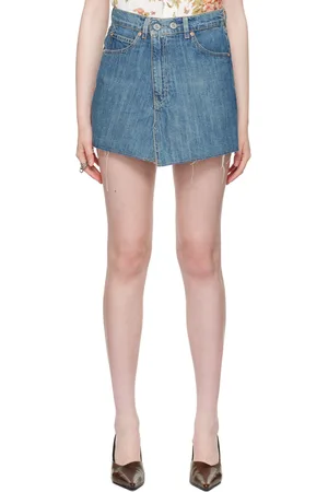 OUR LEGACY Blue Cover Denim Miniskirt