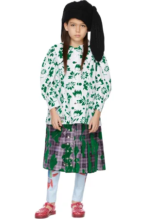 Chopova Lowena SSENSE Exclusive Kids Purple & Green Kilt Dress