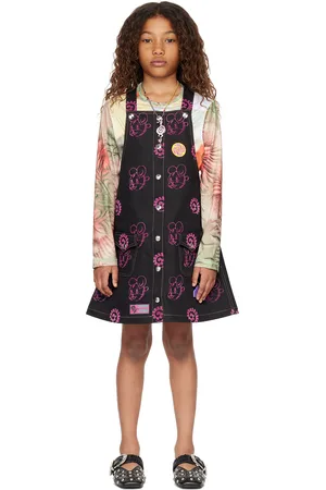 Chopova Lowena SSENSE Exclusive Kids Black Mouse Puppy Denim Dress