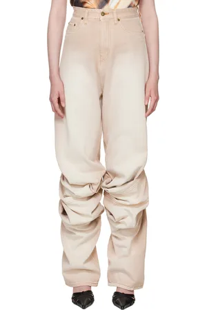 Y / PROJECT Pink Draped Jeans