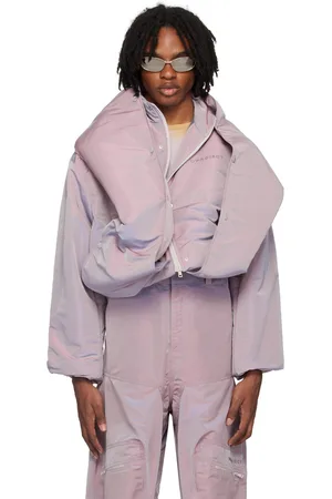 Y / PROJECT Purple Snap Off Puffer Jacket