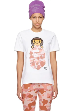 BAPE White 1st Camo Milo On Ape Head T-Shirt