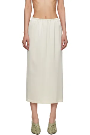 Leset Off-White Barb Midi Skirt