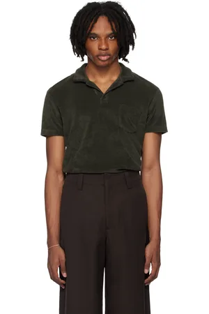 Orlebar Brown Brown Open Placket Polo