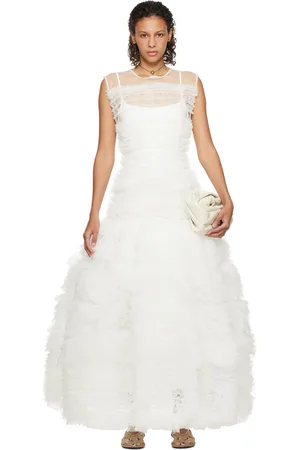 Molly Goddard SSENSE Exclusive White Avice Maxi Dress