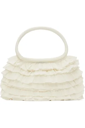 Molly Goddard SSENSE Exclusive Off-White Frilled Bag
