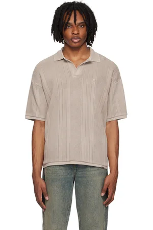Represent Beige Open Stitch Polo