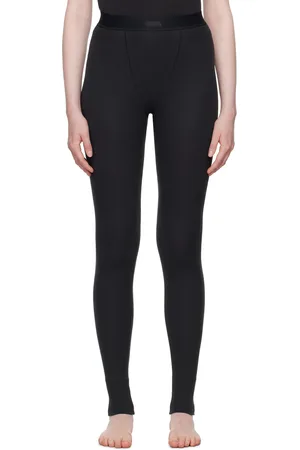 SKIMS Black Cotton Rib Leggings