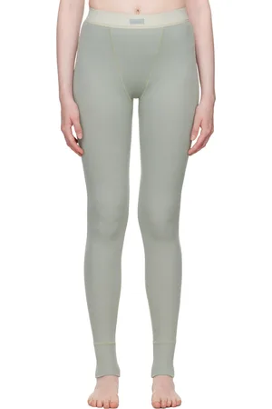 SKIMS Green Cotton Rib Leggings