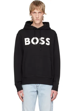 HUGO BOSS Black Drawstring Hoodie