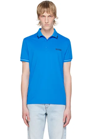 HUGO BOSS Blue Bonded Polo