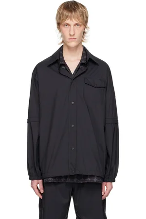 Moncler Black Press-Stud Shirt