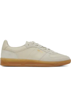 HUGO BOSS Beige Leather-Suede Sneakers