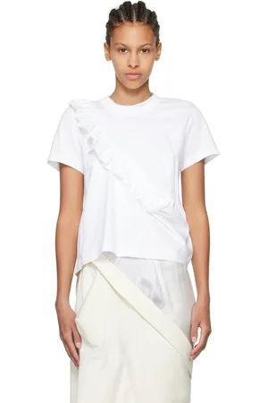 NOIR KEI NINOMIYA White Ruffled T-Shirt