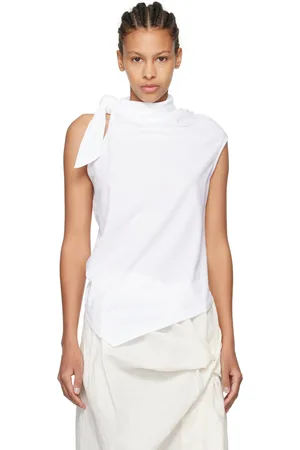 Issey Miyake White Knot Tank Top
