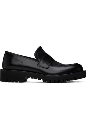 VALENTINO GARAVANI Black Toile Iconographe Loafers