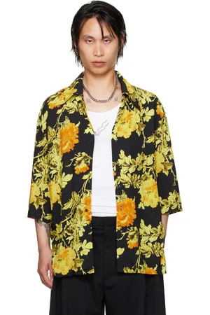 LU’U DAN Black & Yellow CLOT Edition Short Sleeve Shirt